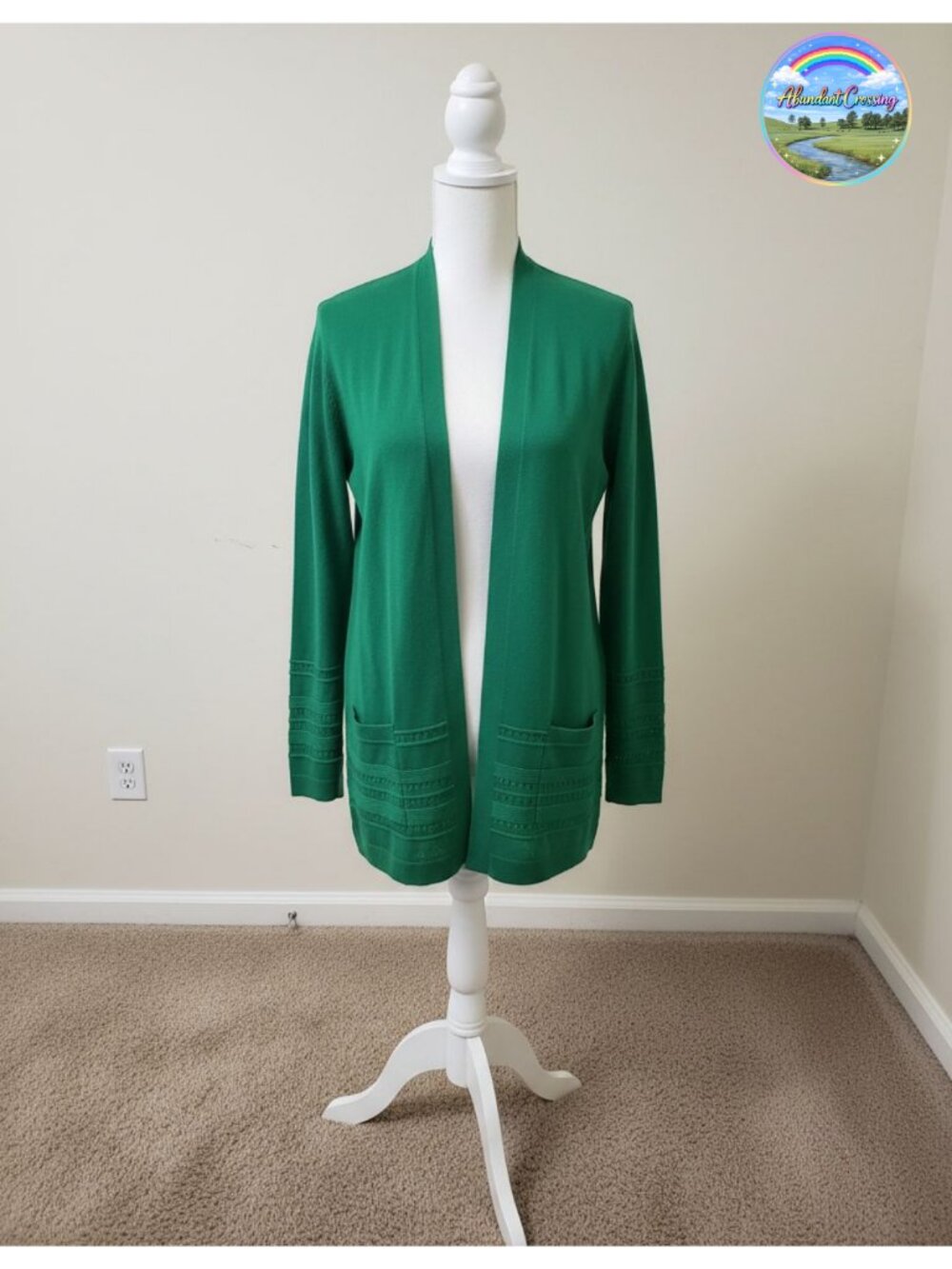 Women's Long Cardigan Sweater Crochet Knit V-Neck Lightweight Fall Layering